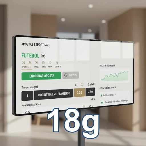 Usuário jogando no app móvel 18g em um smartphone