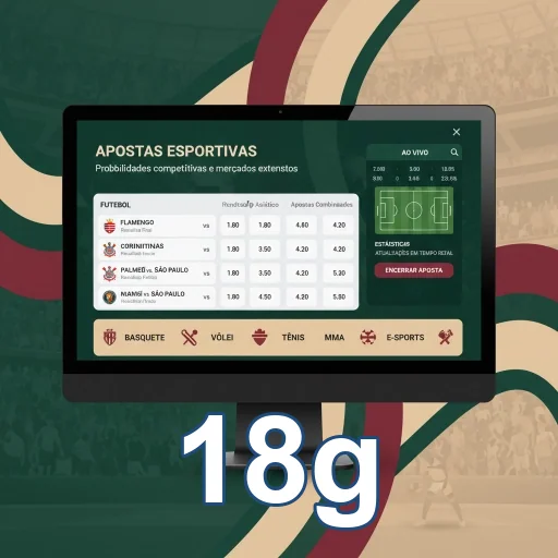 Jogador utilizando aplicativo da 18g em dispositivo móvel